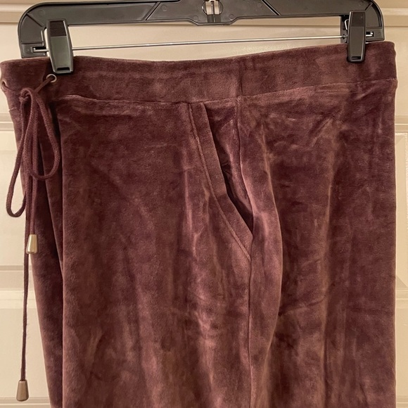CHARTER Club Velour Brown Drawstring Pants Loungewear Sweatpants 1X - Picture 4 of 6
